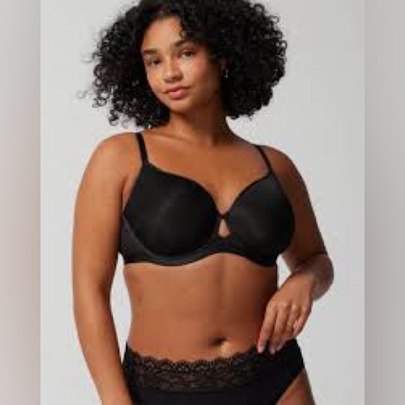 Soma black Lightest Lift Smooth Perfect Coverage convertible strap bra, 36DD. - Picture 1 of 7